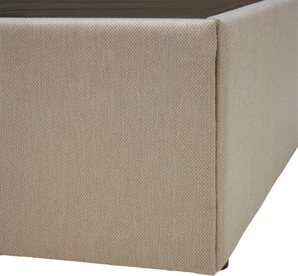 POSTELJA Z VZMETNICO 90 cm x 200 cm , tekstil bež