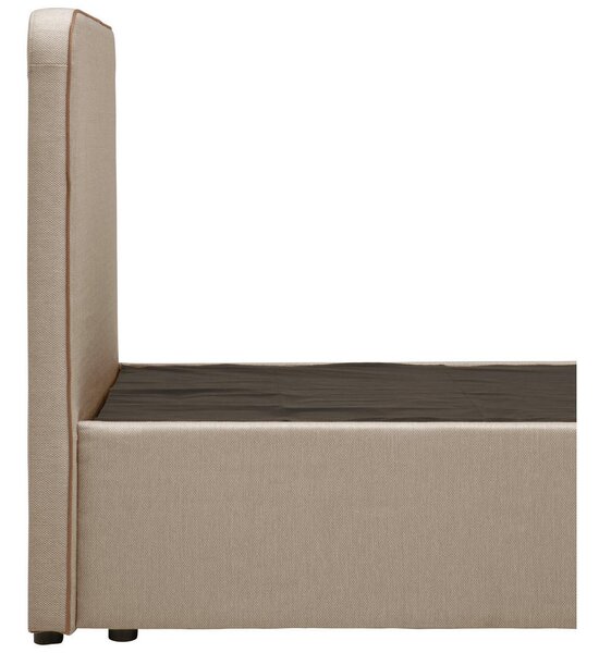 POSTELJA Z VZMETNICO 90 cm x 200 cm , tekstil bež
