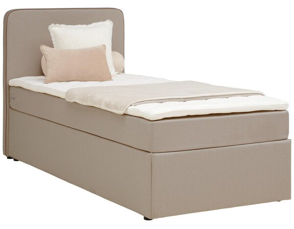 POSTELJA Z VZMETNICO 90 cm x 200 cm , tekstil bež