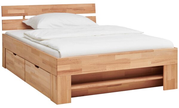 POSTELJA S PREDALOM 140 cm x 200 cm , barve bukve