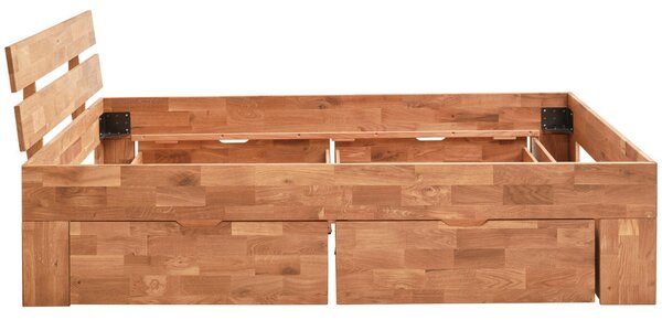 POSTELJA S PREDALOM 180 cm x 200 cm , barve hrasta