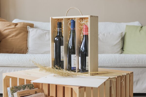 ATMOWOOD Lesena skrinja za vino IV