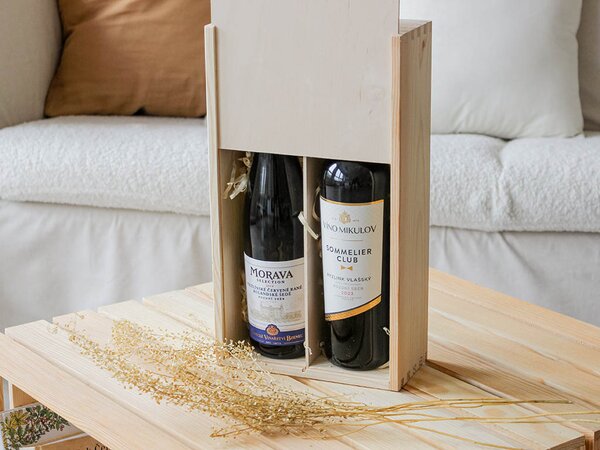 ATMOWOOD Lesena skrinja za vino III
