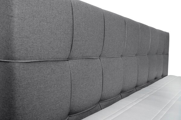 POSTELJA BOXSPRING 180 cm x 200 cm , tekstil siva