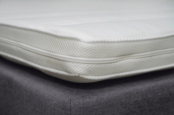 POSTELJA BOXSPRING 180 cm x 200 cm , tekstil temno siva