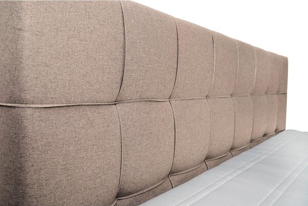 POSTELJA BOXSPRING 180 cm x 200 cm , tekstil svetlo rjava