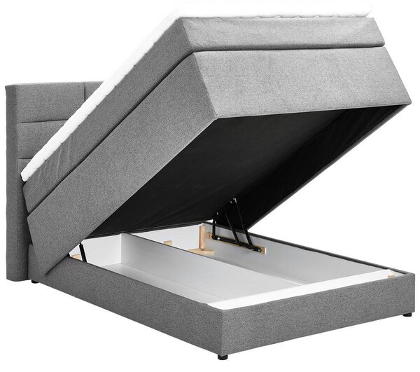 POSTELJA BOXSPRING 100 cm x 200 cm , tekstil siva