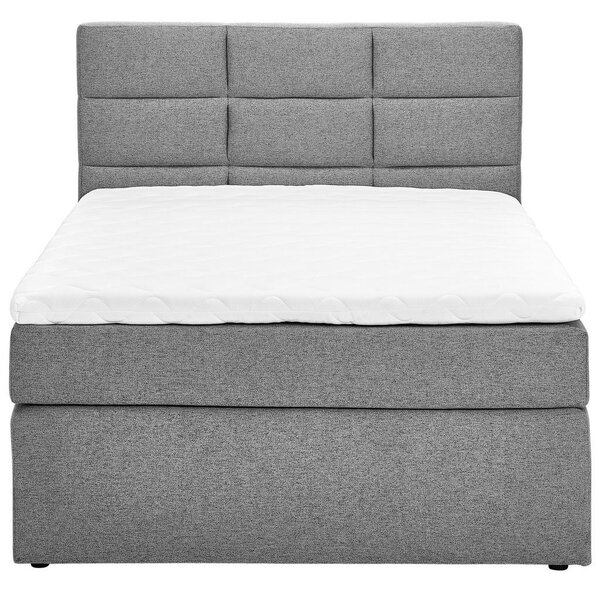 POSTELJA BOXSPRING 100 cm x 200 cm , tekstil siva