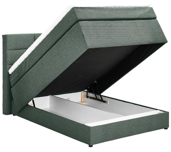 POSTELJA BOXSPRING 100 cm x 200 cm , tekstil temno zelena