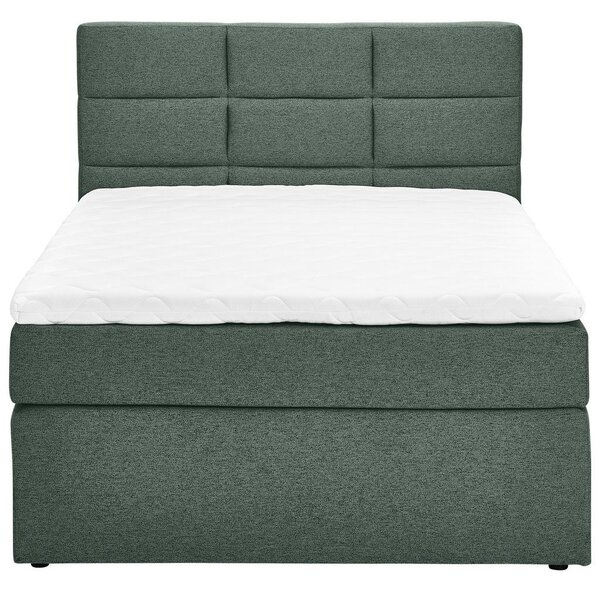 POSTELJA BOXSPRING 100 cm x 200 cm , tekstil temno zelena
