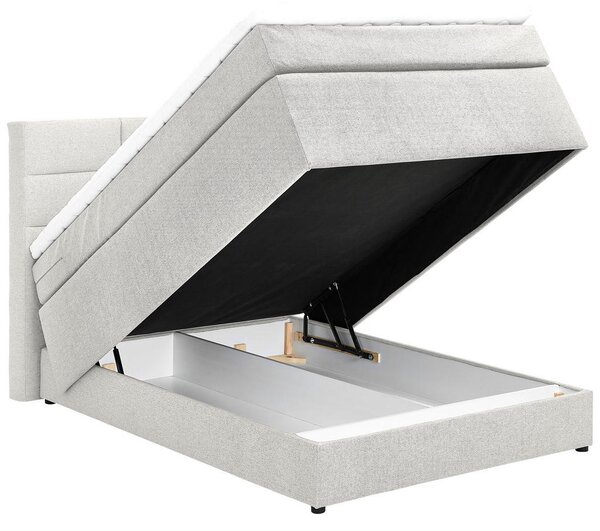POSTELJA BOXSPRING 100 cm x 200 cm , tekstil sivobela