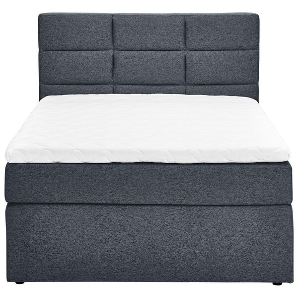 BOXSPRING POSTELJA 120 cm x 200 cm , tekstil temno siva