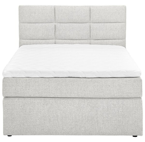 POSTELJA BOXSPRING 100 cm x 200 cm , tekstil sivobela
