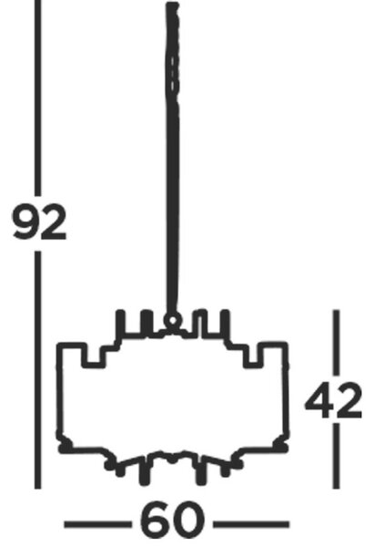 VISEČA SVETILKA Milo 60/60/42 cm 40 W E14