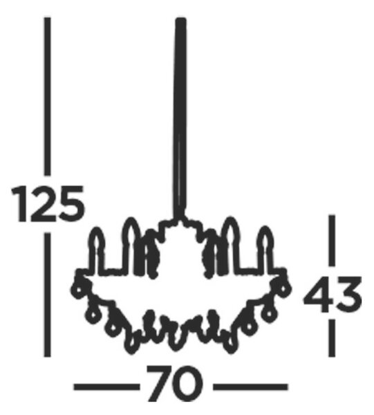 KRISTALNA VISEČA SVETILKA Paris 70/43 cm 60 W