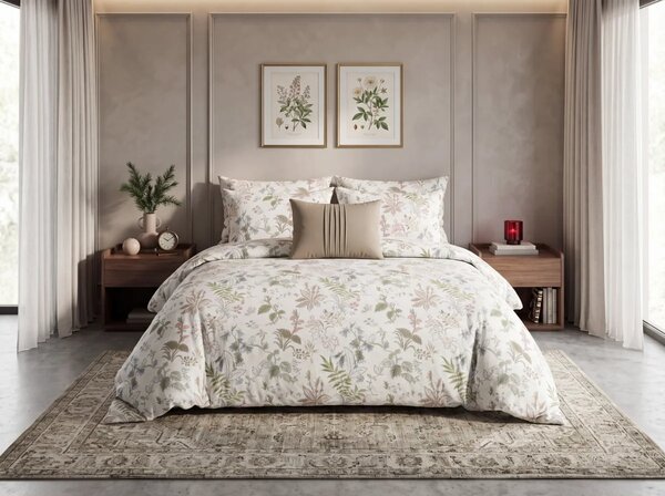 Posteljnina iz Renforcé bombaža FLORWELLA bela Dimenzije posteljnine: 2 kom 70 x 90 cm | 200 x 220 cm