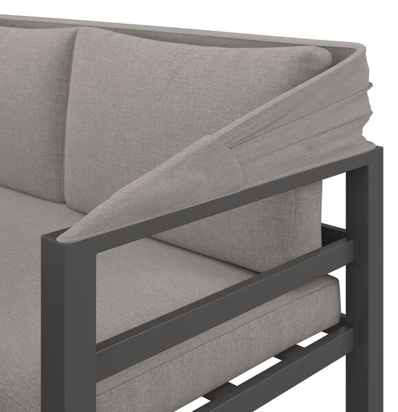JEDILNA LOUNGE GARNITURA tkanina aluminij