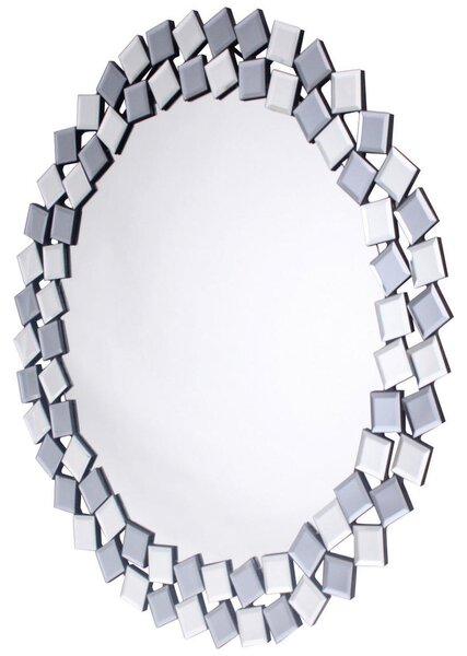 STENSKO OGLEDALO, 80/80/1,6 cm kovina, steklo, leseni material