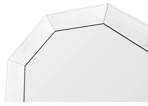 STENSKO OGLEDALO, 60/60/4 cm kovina, steklo, leseni material