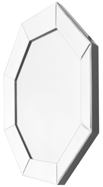 STENSKO OGLEDALO, 60/60/4 cm kovina, steklo, leseni material