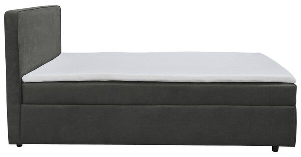 POSTELJA Z VZMETNICO 120 cm x 200 cm , tekstil antracit