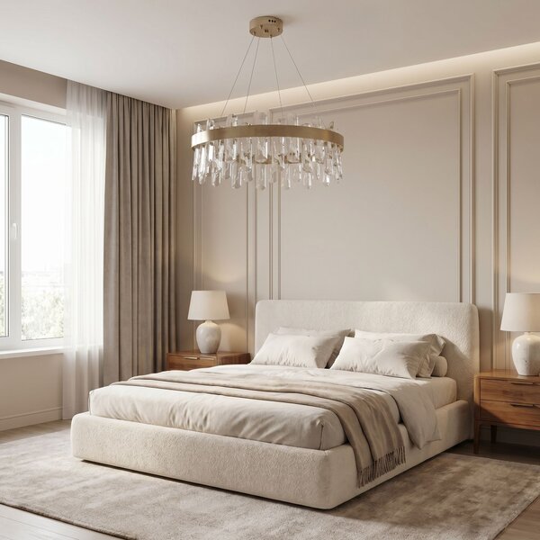 LED kristalna viseča svetilka SWE074-1CP 50cm Brushed Gold