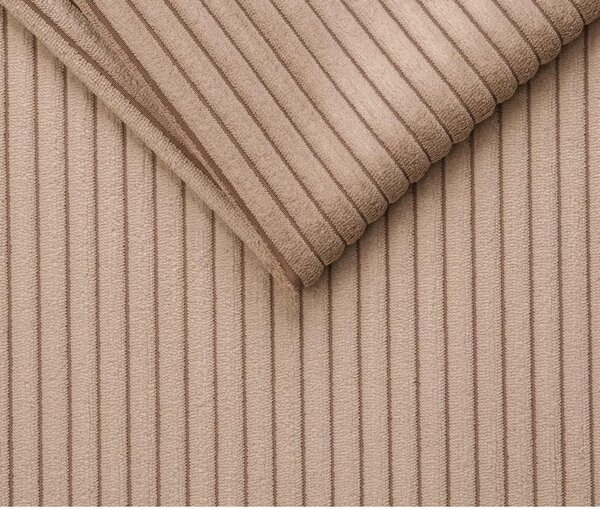 KOTNA SEDEŽNA GARNITURA, rebrasti žamet svetlo rjava