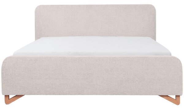 OBLAZINJENA POSTELJA 180 cm x 200 cm , les, umetna masa, tekstil, leseni material biserna