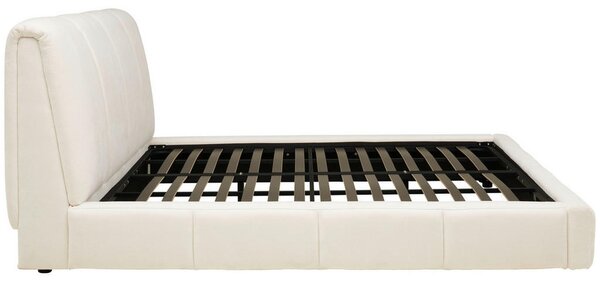 OBLAZINJENA POSTELJA 181 cm x 201 cm , les, kovina, umetna masa, tekstil bela