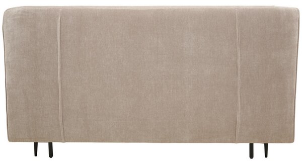 OBLAZINJENA POSTELJA 181 cm x 201 cm , les, tekstil, kovina bež