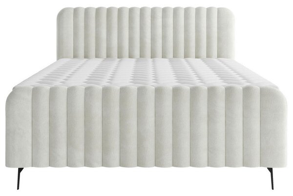 POSTELJA Z VZMETNICO 180 cm x 200 cm , les, tekstil, leseni material bež