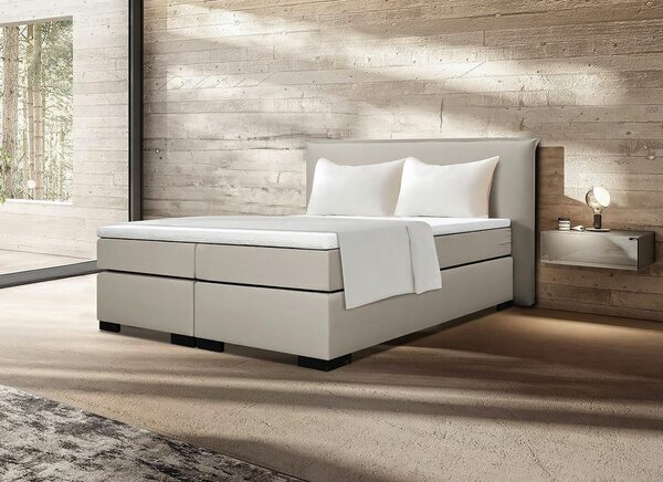 POSTELJA BOXSPRING 180 cm x 200 cm , leseni material bež
