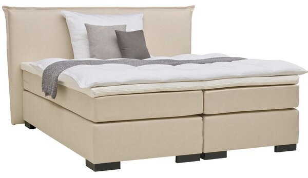 POSTELJA BOXSPRING 180 cm x 200 cm , leseni material bež