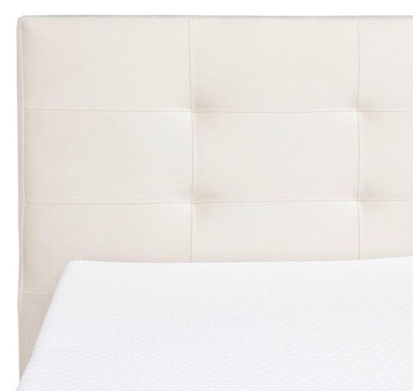 POSTELJA BOXSPRING 180 cm x 200 cm , leseni material krem barve