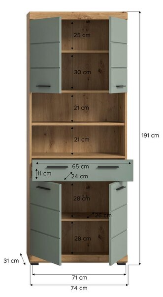 VISOKA OMARA 74/191/31 cm