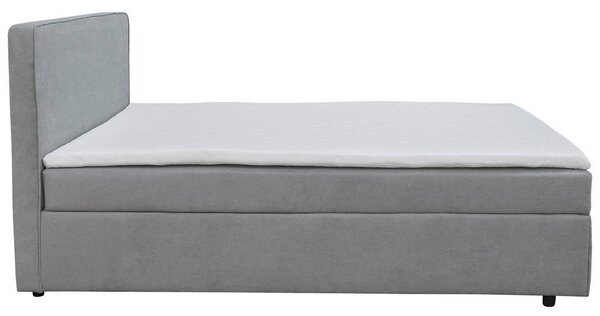 POSTELJA Z VZMETNICO 140 cm x 200 cm , tekstil siva