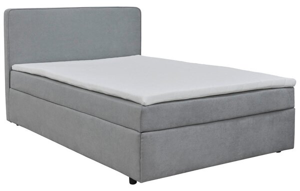 POSTELJA Z VZMETNICO 140 cm x 200 cm , tekstil siva