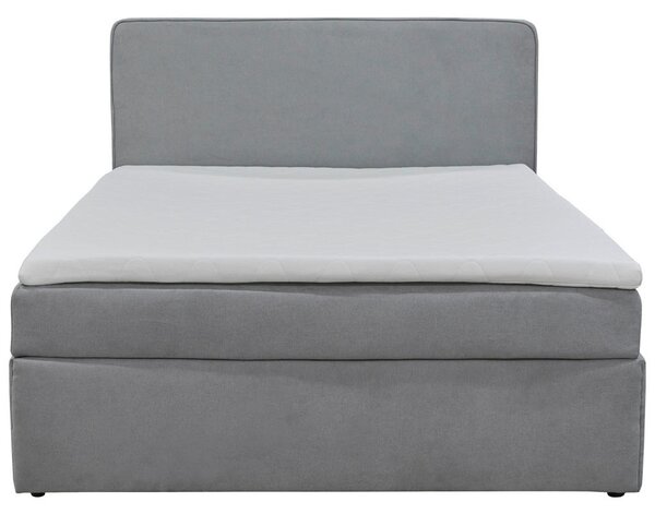 POSTELJA Z VZMETNICO 140 cm x 200 cm , tekstil siva