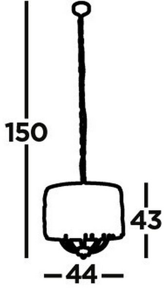 VISEČA SVETILKA Bijou 44/150 cm E14