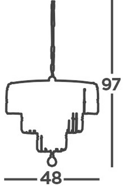 KRISTALNA VISEČA SVETILKA Empire 48/43 cm E14