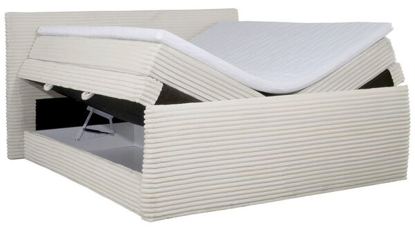 POSTELJA BOXSPRING 180 cm x 200 cm , tekstil bež