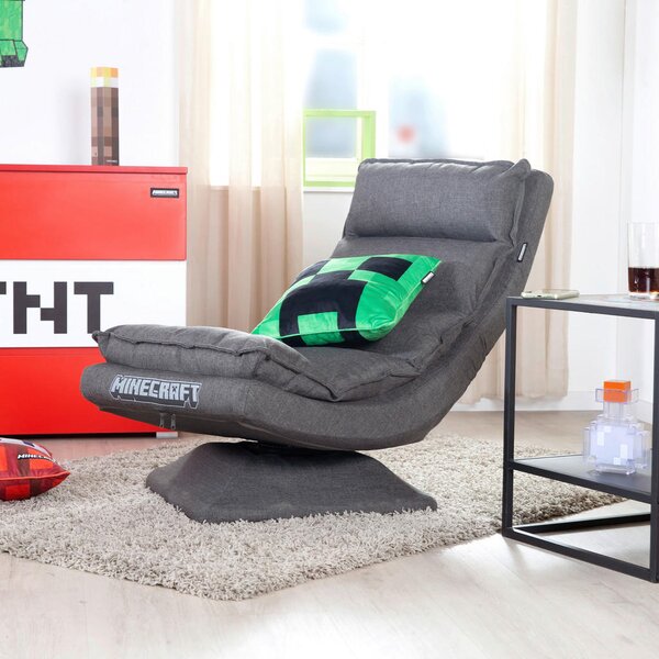 GAMING STOL kovina, tekstil siva