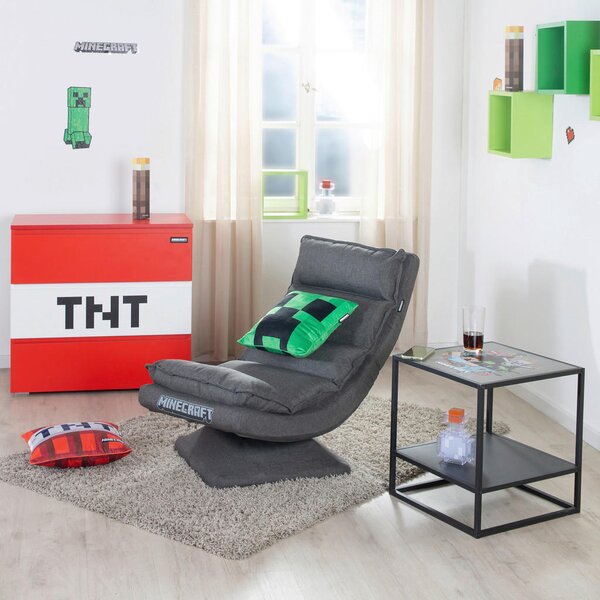 GAMING STOL kovina, tekstil siva