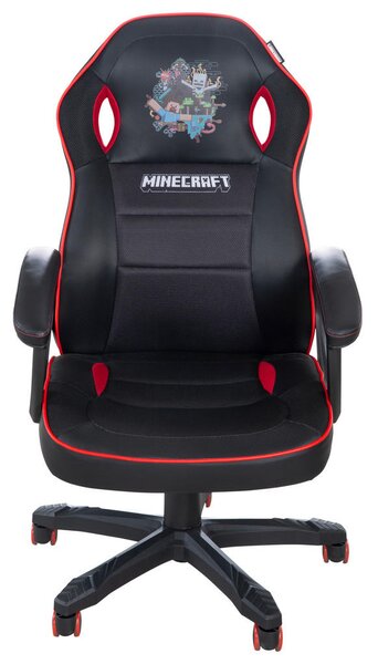 GAMING STOL umetna masa, tekstil črna