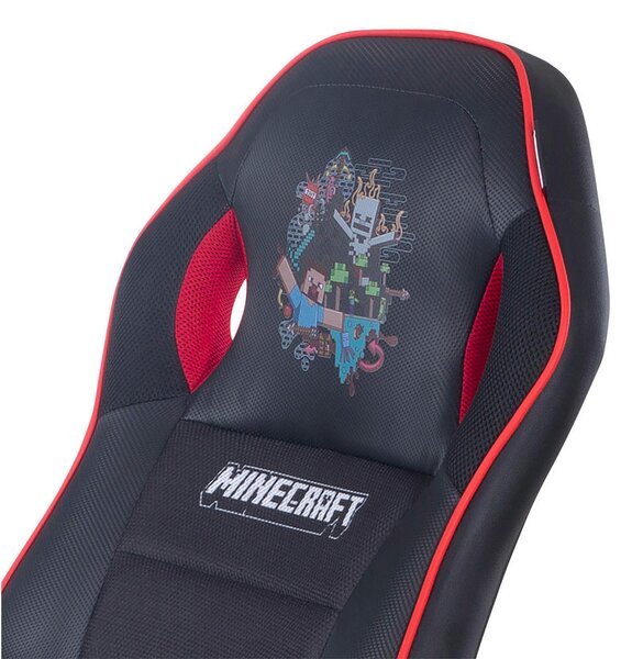 GAMING STOL umetna masa, tekstil črna