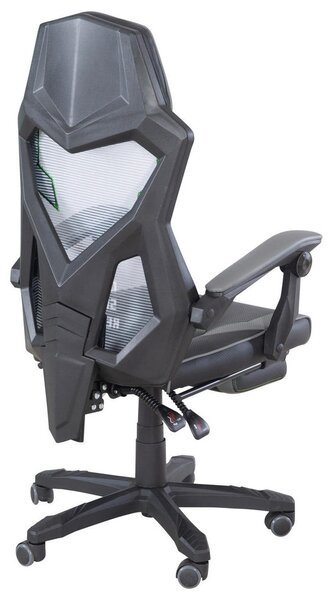 GAMING STOL umetna masa, tekstil siva