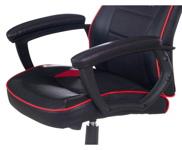 GAMING STOL umetna masa, tekstil črna