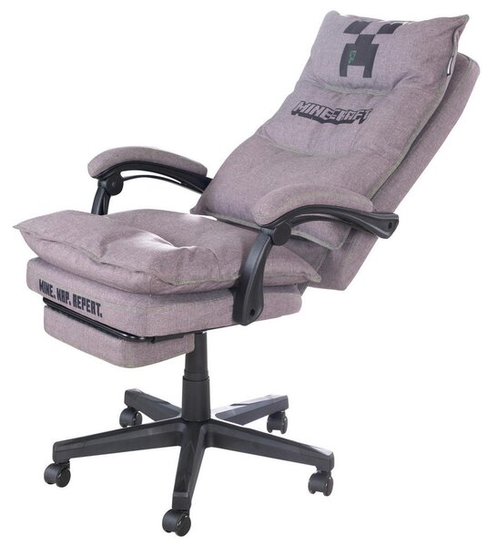GAMING STOL umetna masa, tekstil siva