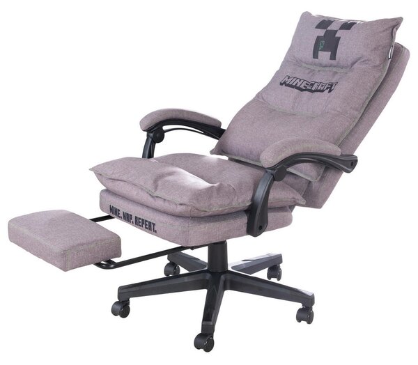 GAMING STOL umetna masa, tekstil siva