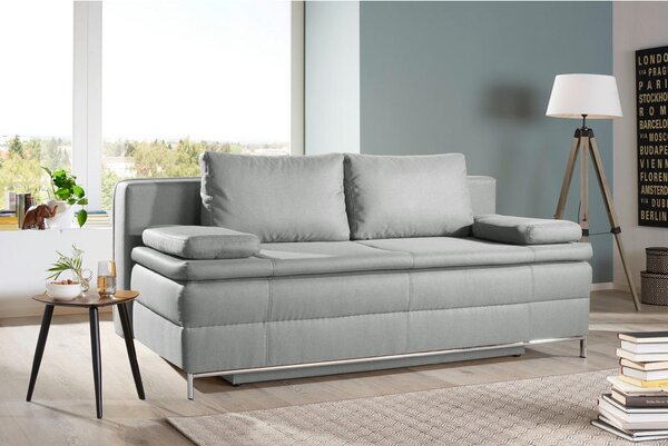 BOXSPRING ZOFA, svetlo siva tekstil